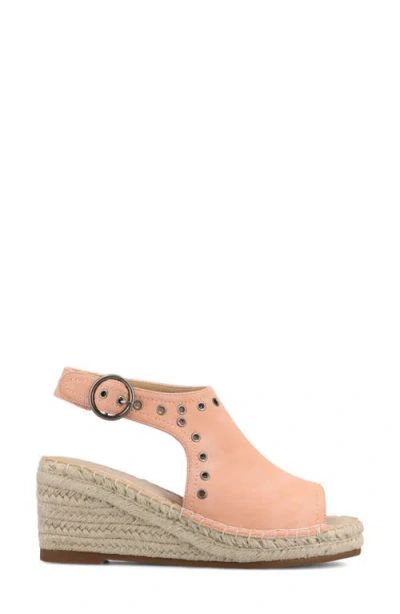 Journee Collection Womens Crisie Wedge Sandals In Pink