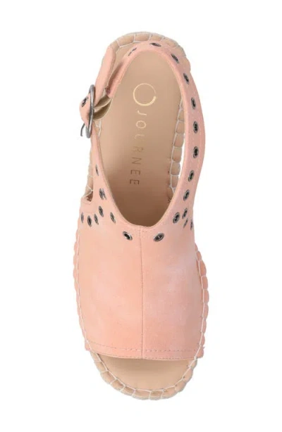 Journee Collection Womens Crisie Wedge Sandals In Pink