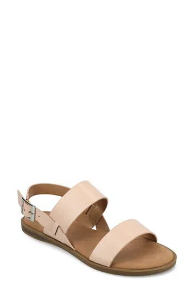 Journee Collection Journee Women's Lavine Wide Width Multi Strap Flat Sandals In Blush