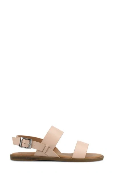 Journee Collection Journee Women's Lavine Wide Width Multi Strap Flat Sandals In Blush