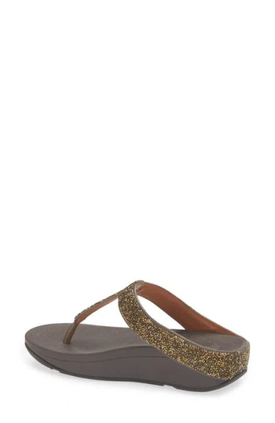 Fitflop Fino Quartz Wedge Flip Flop In Beige