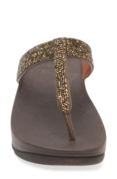Fitflop Fino Quartz Wedge Flip Flop In Beige