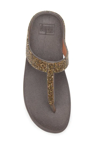 Fitflop Fino Quartz Wedge Flip Flop In Beige