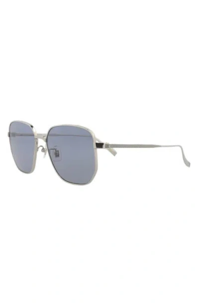 Dunhill Square-frame Titanium Sunglasses In Gray