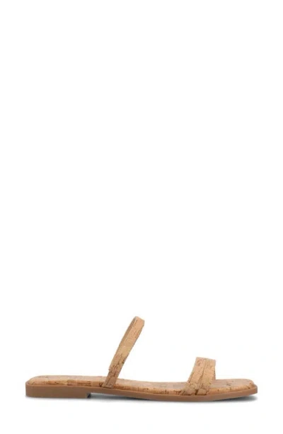 Journee Collection Womens Brisa Flat Sandals In Cork