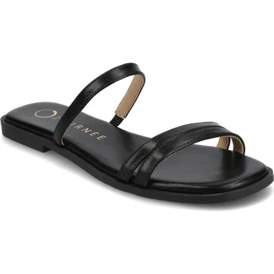 Journee Collection Journee Women's Brisa Flat Sandals In Black