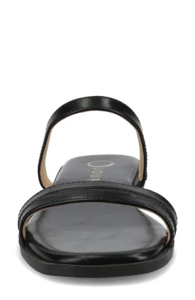 Journee Collection Journee Women's Brisa Flat Sandals In Black