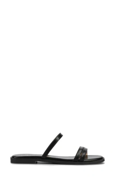 Journee Collection Journee Women's Brisa Flat Sandals In Black