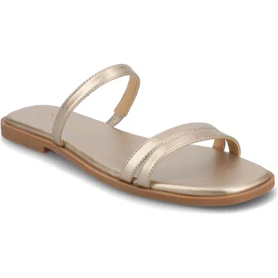 Journee Collection Womens Brisa Flat Sandals In Champagne