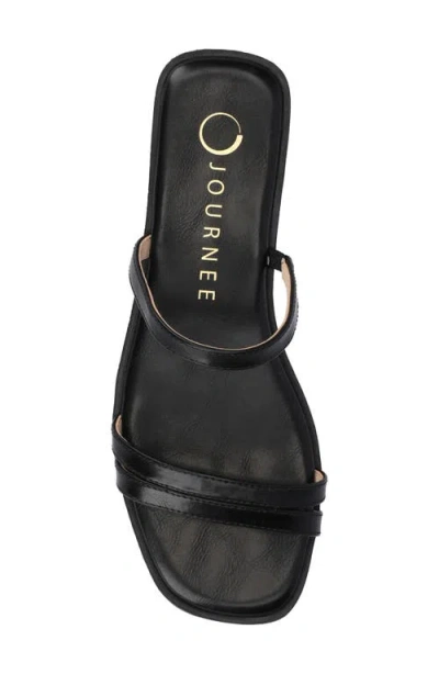 Journee Collection Journee Women's Brisa Flat Sandals In Black