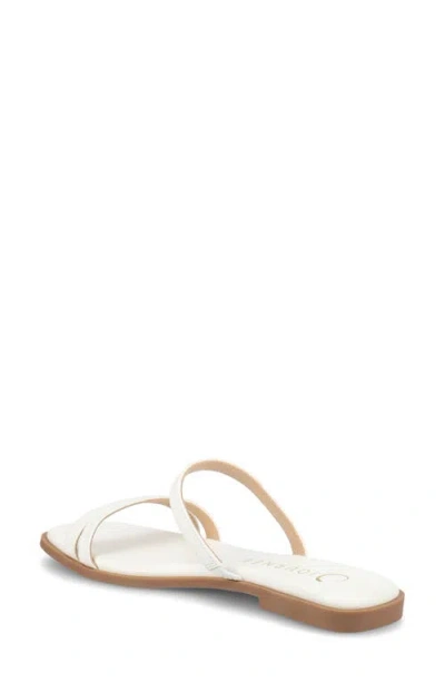 Journee Collection Womens Brisa Flat Sandals In White