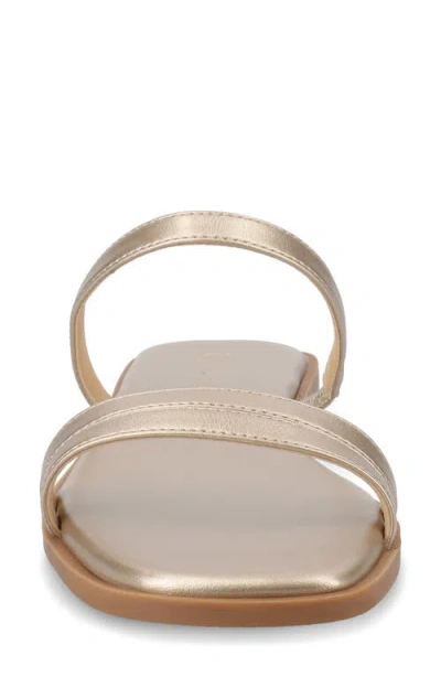 Journee Collection Womens Brisa Flat Sandals In Champagne