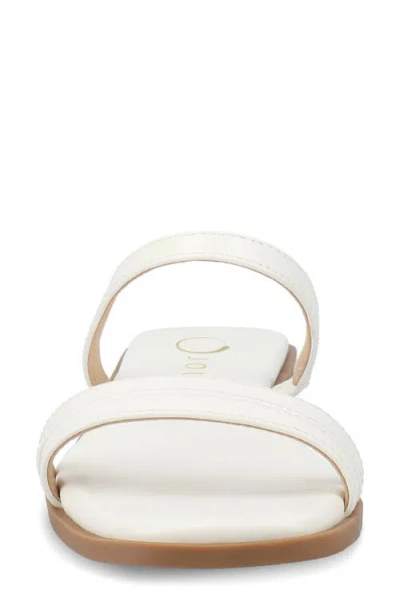 Journee Collection Womens Brisa Flat Sandals In White