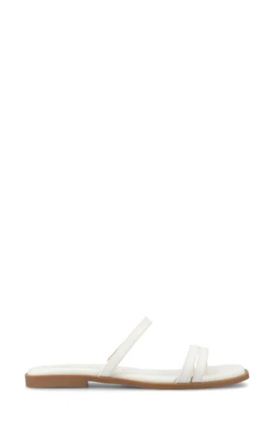 Journee Collection Womens Brisa Flat Sandals In White