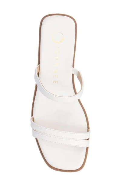 Journee Collection Womens Brisa Flat Sandals In White