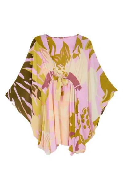 Saachi Floral Caftan In Pink