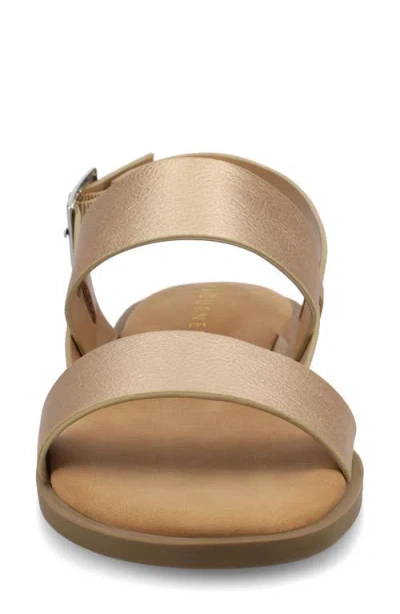 Journee Collection Womens Lavine Slingback Strap Flat Sandals In Champagne