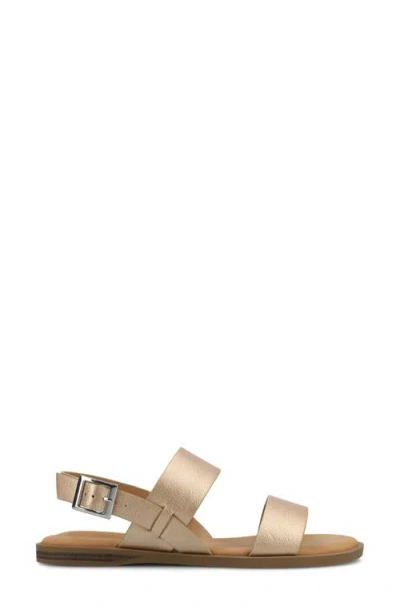 Journee Collection Womens Lavine Slingback Strap Flat Sandals In Champagne