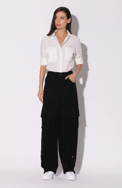 Walter Baker Robin Linen-blend Pant In Black