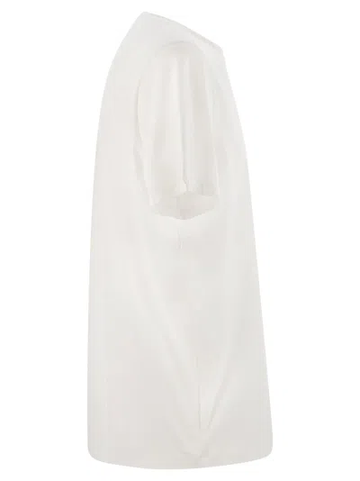 Herno T-shirt In Superfine Cotton Stretch And Light Scuba In White