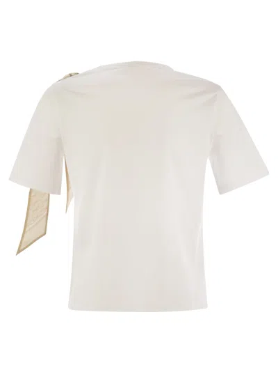 Herno T-shirt With Shoulder Scarf In Multicolor