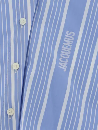 Jacquemus Tailored Striped Shirt With Design And Signature Detailing In Multicolor