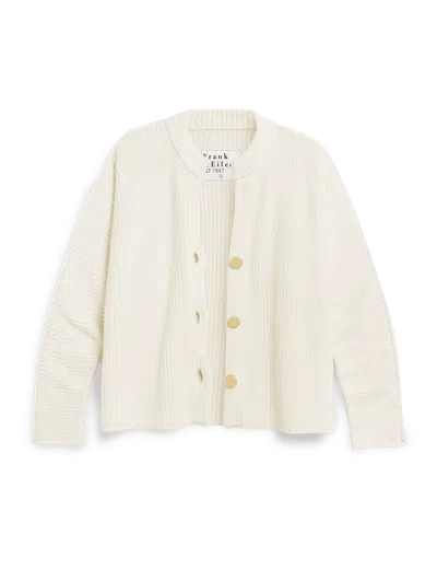 Frank & Eileen Montecito Cotton Cardigan In Ivory