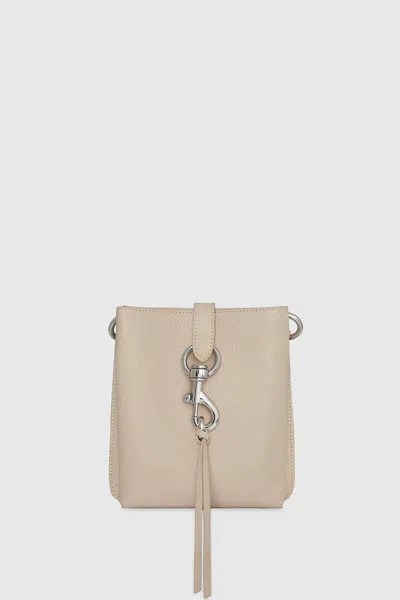 Rebecca Minkoff Megan Mini Feed With Studded Strap Bag In Stone
