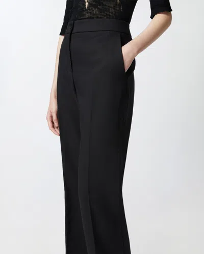Pinko Tailored High-waisted Flared Trousers With Polished Button Detail In Black