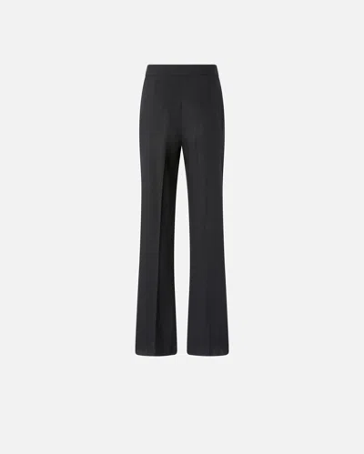 Pinko Tailored High-waisted Flared Trousers With Polished Button Detail In Black