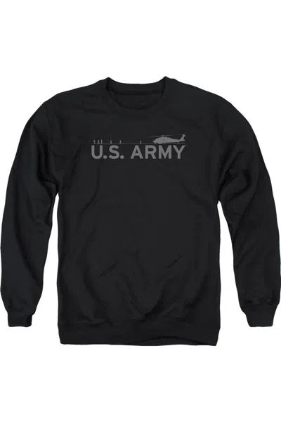 Gildan U. S. Army Helicopter Adult Crewneck Sweatshirt In Black