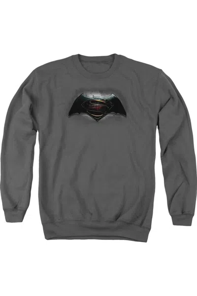 Gildan Batman V Superman Logo Adult Crewneck Sweatshirt In Pink
