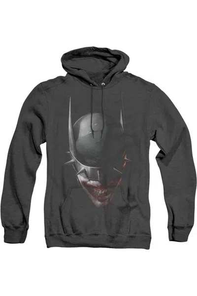Gildan Batman Who Laughs Head Adult Heather Hoodie / Hooded Sweatshirt In Black