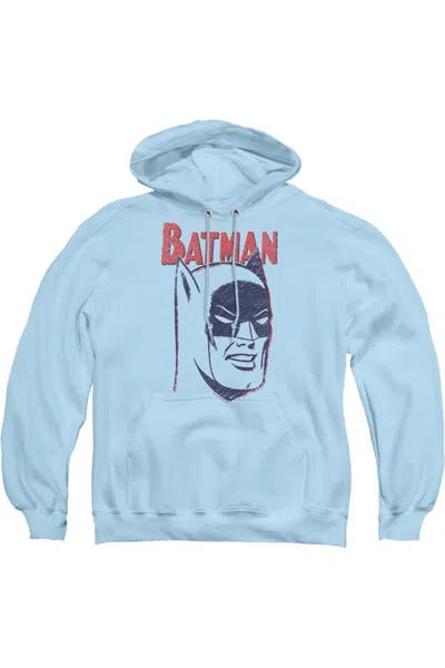 Gildan Batman Crayon Man Adult Pull Over Hoodie / Hooded Sweatshirt In Blue