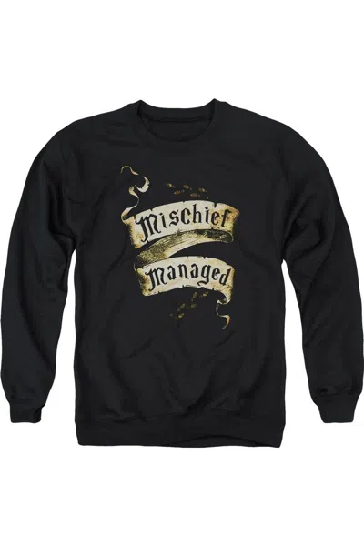 Gildan Harry Potter Mischief Managed Adult Crewneck Sweatshirt In Black