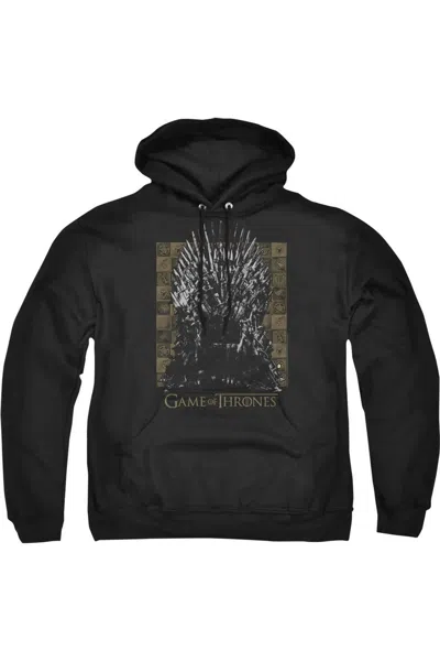 Gildan Game Of Thrones Iron Throne Adult Pull Over Hoodie / Hooded Sweatshirt In Black