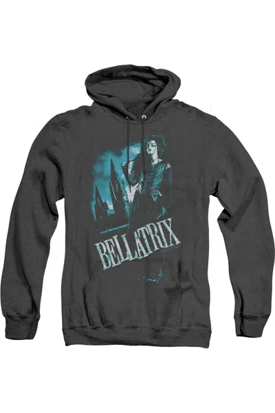Gildan Harry Potter Bellatrix Full Body Adult Heather Hoodie / Hooded Sweatshirt In Black