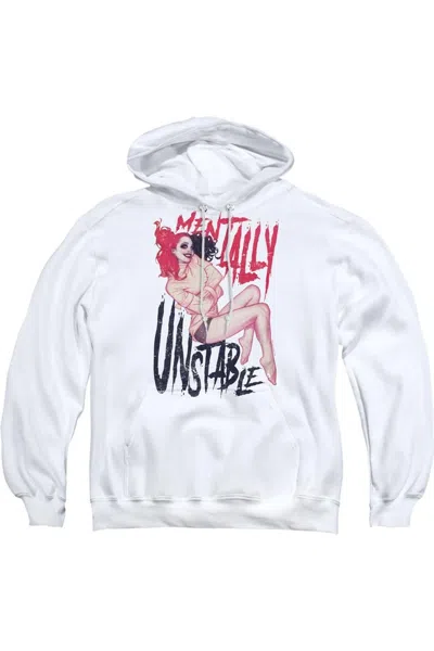 Gildan Batman Unstable Adult Pull Over Hoodie / Hooded Sweatshirt In White