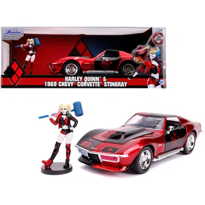 Jada Toys Jada 1969 Chevrolet Corvette Stingray With Harley Quinn Diecast Figure Dc Comics Series 1 By 24 Diec