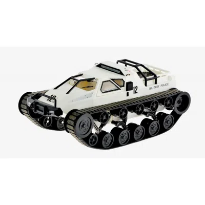 Cis Ripsaw Tank With Top Lights Runs 12 Kmh 20 Minutes Per Charge, White