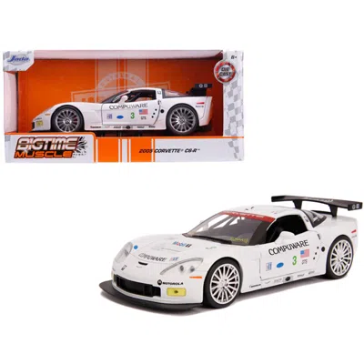 Jada Toys Jada 2005 Chevrolet Corvette C6-r No3 Olivier Beretta - Oliver Gavin Compuware White Bigtime Muscle 