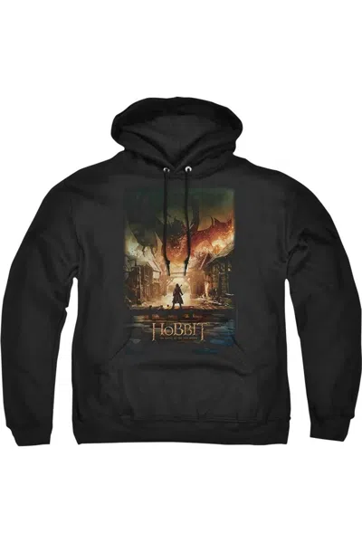 Gildan Hobbit Smaug Poster Adult Pull Over Hoodie / Hooded Sweatshirt In Black