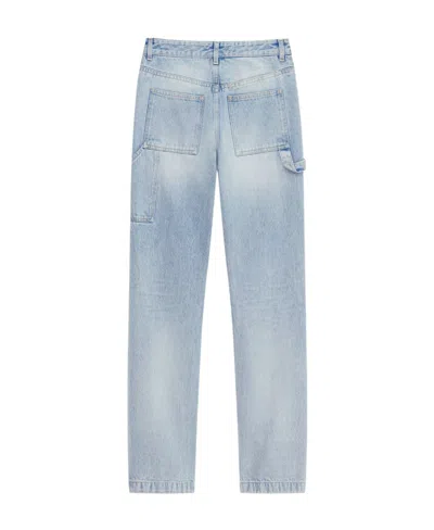 Givenchy Mixed Denim Oversized Jeans In Pale Blue