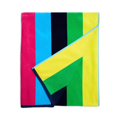 Aqua Striped Woven Beach Towel - Exclusive