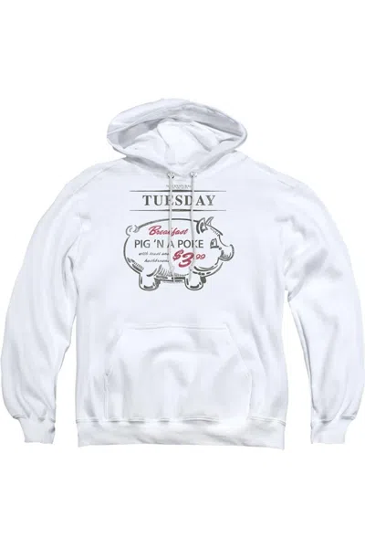 Gildan Supernatural Pig N Poke Adult Pull Over Hoodie / Hooded Sweatshirt In White