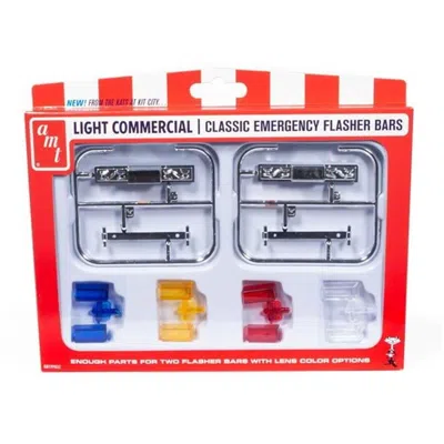 Amt Skill 2 Model Kit Light Commercial Classic Emergency Flasher Bars Set Of 10 Pieces For 1/25 Scale Mo