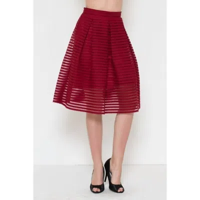 Tru Colors Sassy Silhouette Skirt In Red In Red