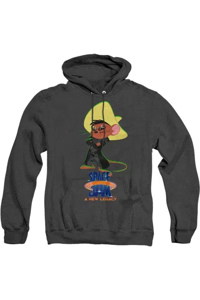 Gildan Space Jam 2 Speedy Matrix Adult Heather Hoodie / Hooded Sweatshirt In Black