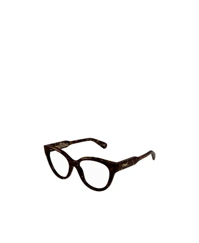 Chloé Logo Marking Flat Light Mirror In Black