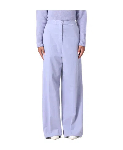 Fabiana Filippi Concealed Front Opening And Closing Casual Pants In Blue